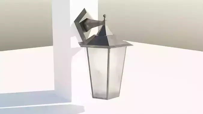 Low Poly Old Street Lamp