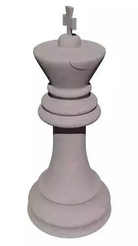 Chess King Low-poly 3D model