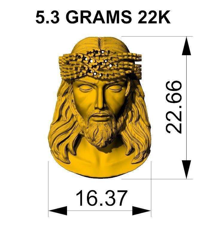 JESUS PENDENT DIAMOND 3D print model_6
