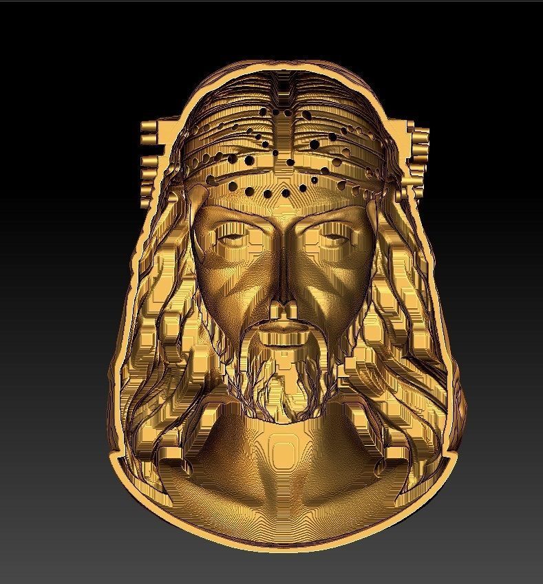 JESUS PENDENT DIAMOND 3D print model_2
