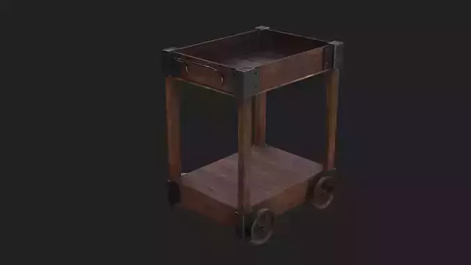 Push Cart 3D Model  Low-poly 3D model