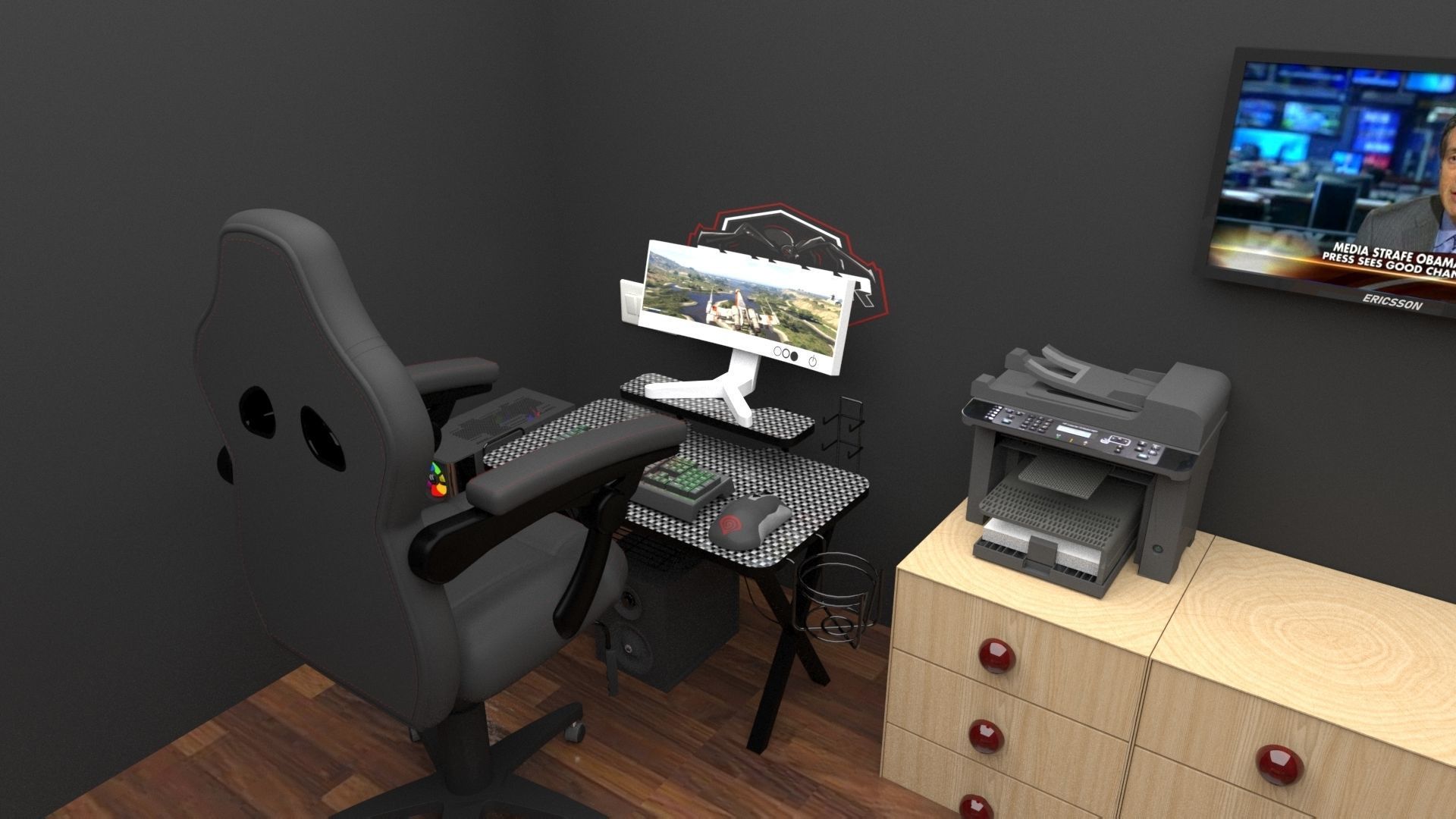 Computer Room 3D model_3