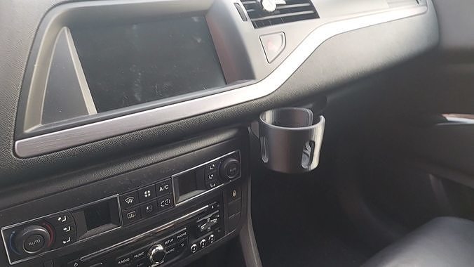 Dash-mounted Cupholder for Citroen C5 2008-2017 LHD and RHD 3D print model 7