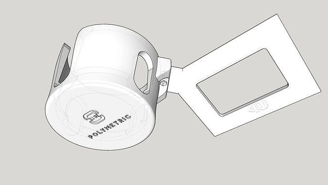 Dash-mounted Cupholder for Citroen C5 2008-2017 LHD and RHD 3D print model 3