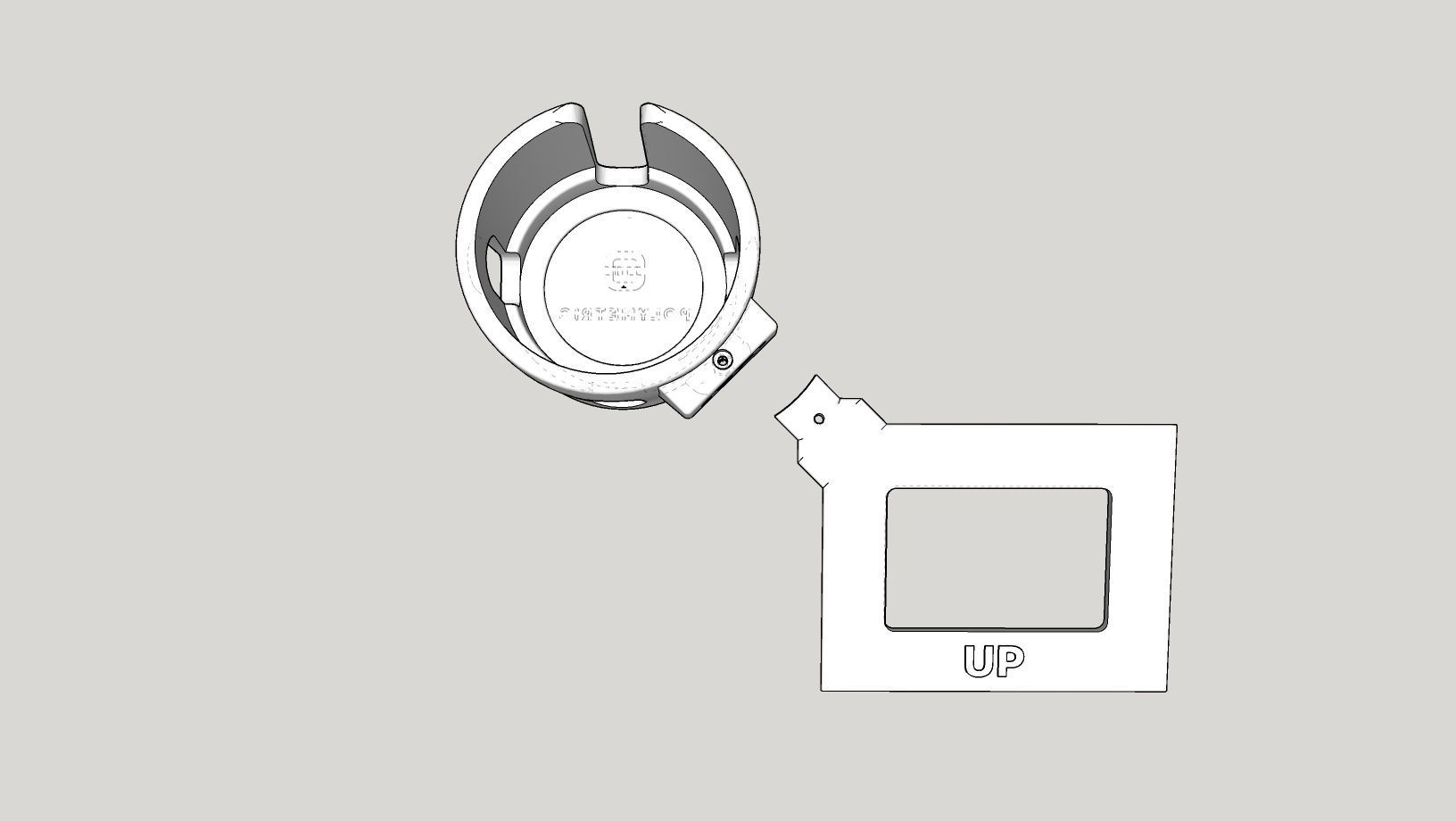 Dash-mounted Cupholder for Citroen C5 2008-2017 LHD and RHD 3D print model_6