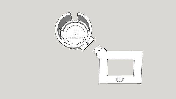 Dash-mounted Cupholder for Citroen C5 2008-2017 LHD and RHD 3D print model 6