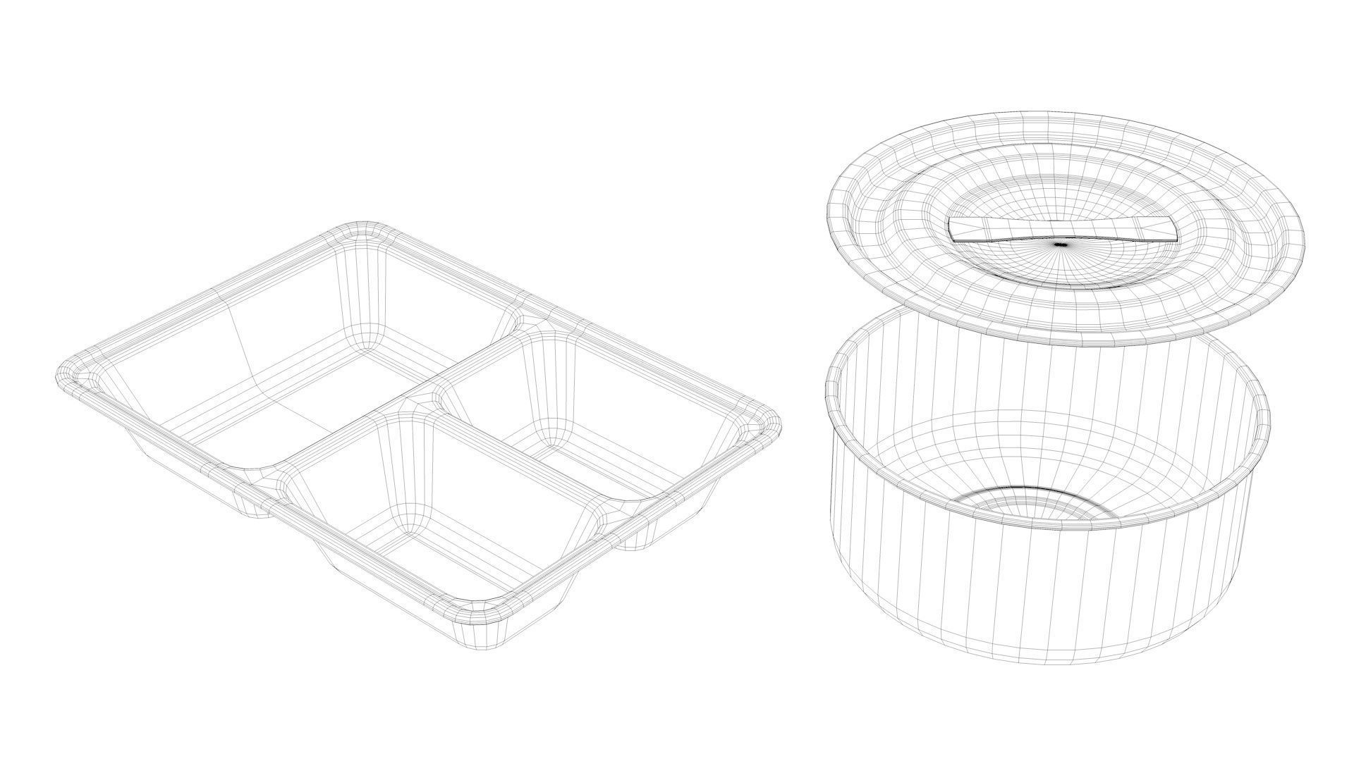 Tableware Collection 1 metal container with two compartments 3D model_11