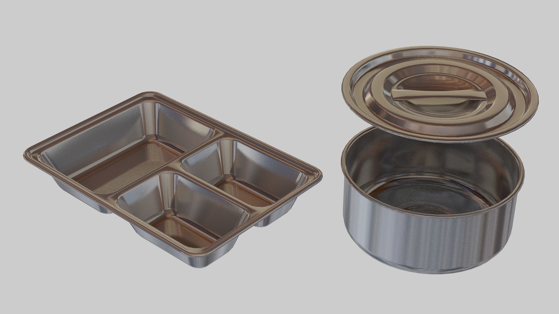 Tableware Collection 1 metal container with two compartments 3D model_10