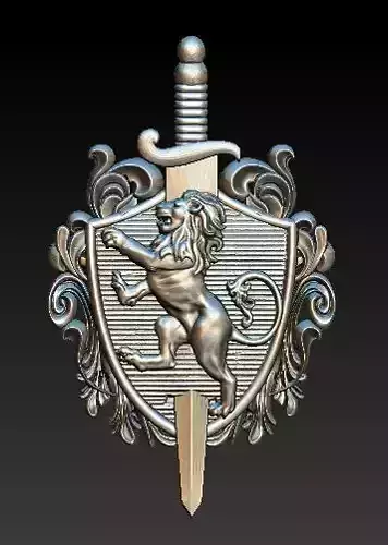 lion and sword pendant