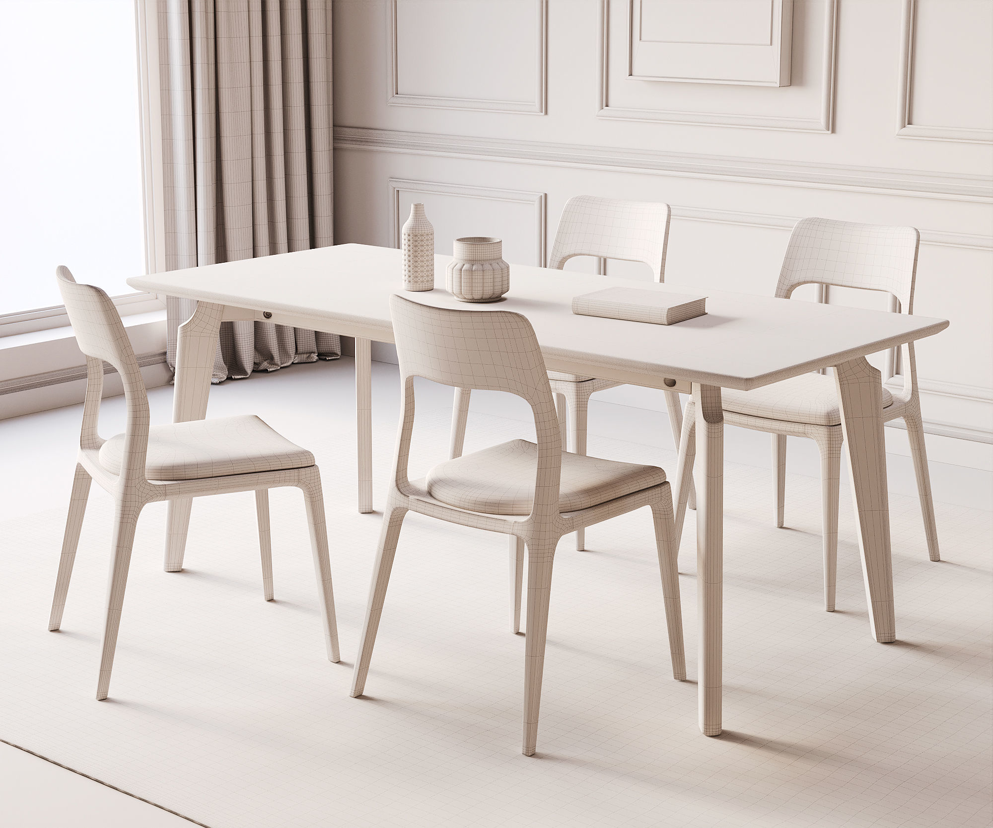 Dining Room Interior  ID404 3D model_5