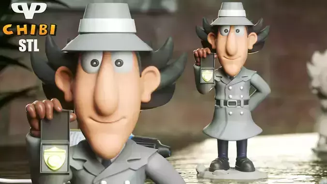 Inspector Gadget Chibi STL for 3D Printing ChibiSTL 3DXM
