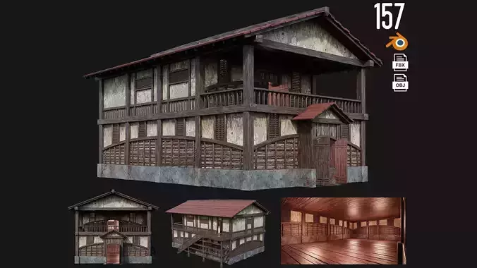 Medieval House Building 4K Textures GameReady 157