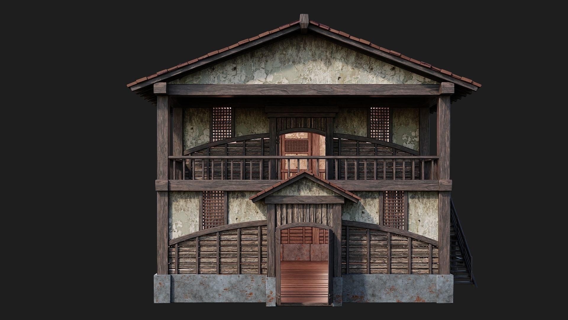Medieval House Building 4K Textures GameReady 157 Low-poly 3D model_3