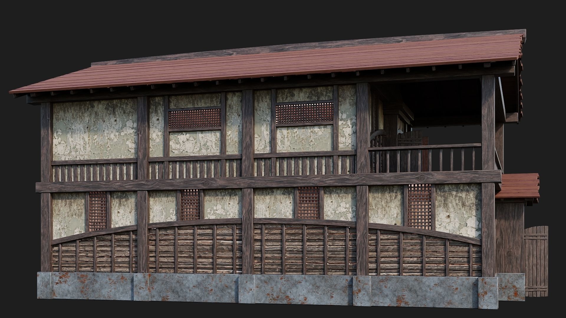 Medieval House Building 4K Textures GameReady 157 Low-poly 3D model_10