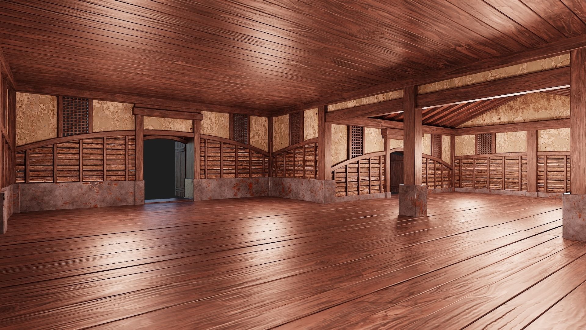 Medieval House Building 4K Textures GameReady 158 Low-poly 3D model_5