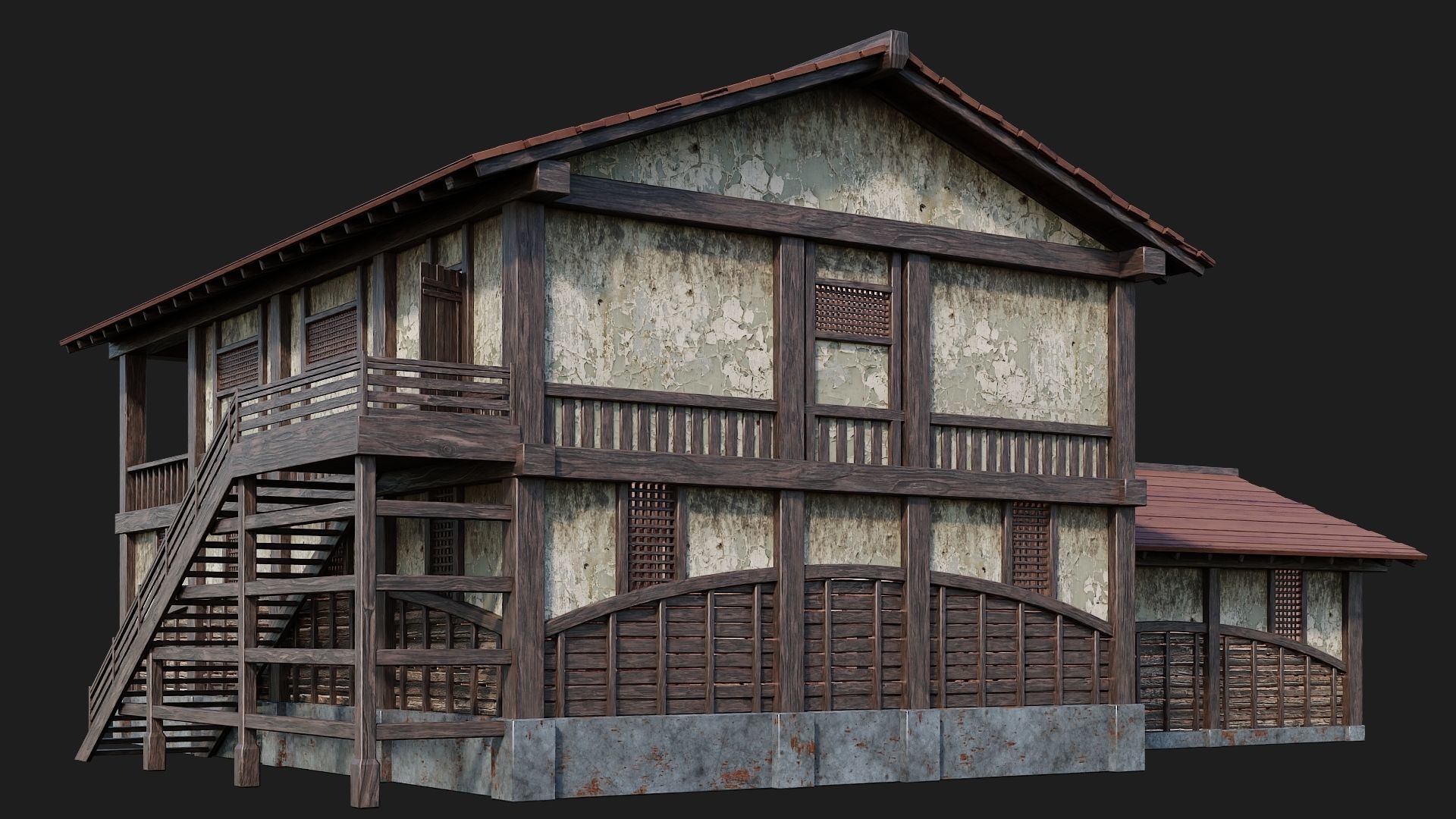Medieval House Building 4K Textures GameReady 158 Low-poly 3D model_8
