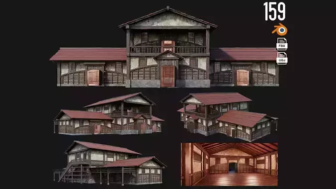 Medieval House Building 4K Textures GameReady 159