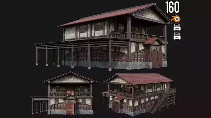 Medieval House Building 4K Textures GameReady 160