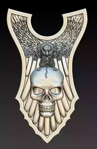 eagle and skull pendant