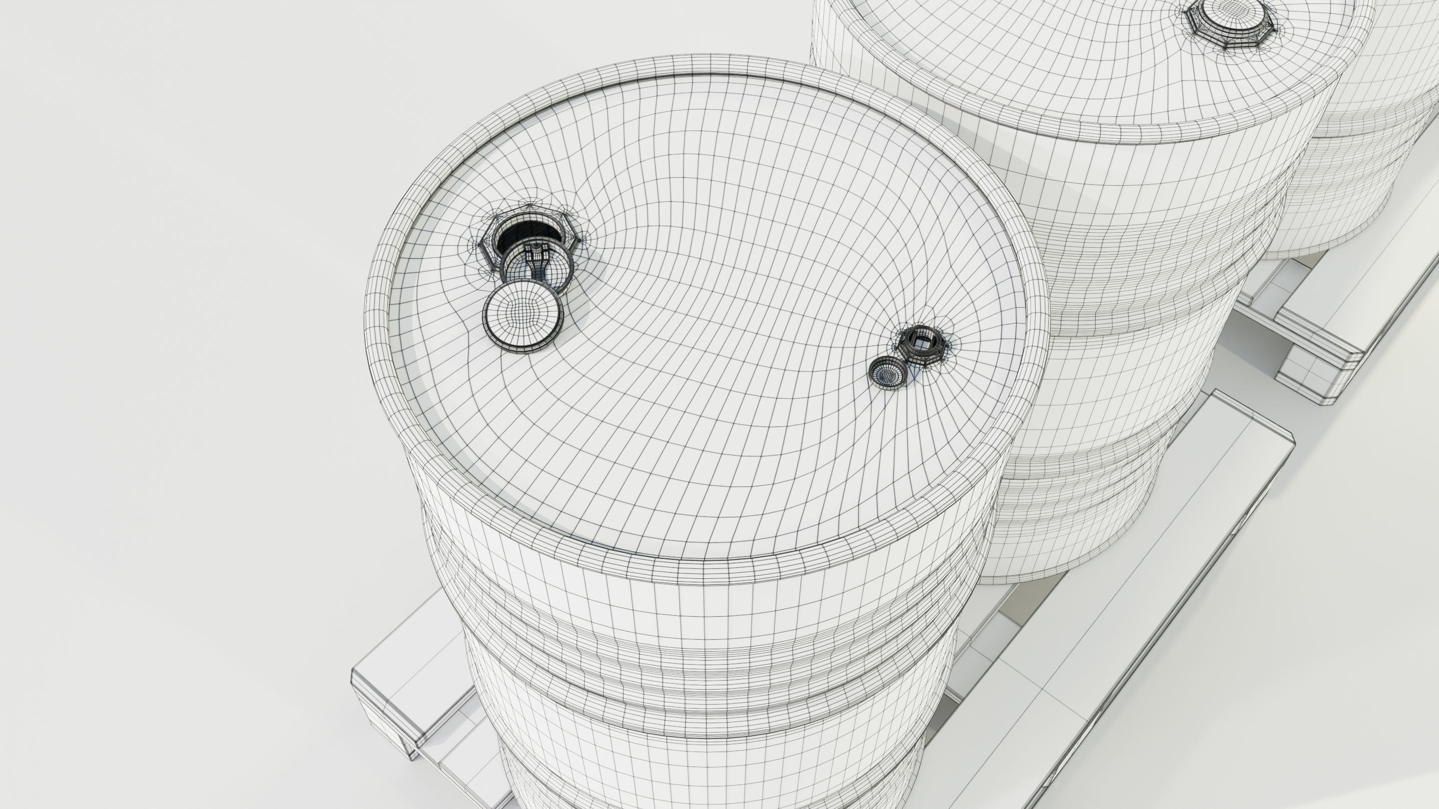 Pallet with Steel Barrels 3D model_18
