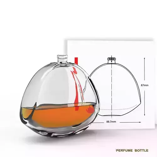  Perfume Glass Bottle  Low-poly 3D model