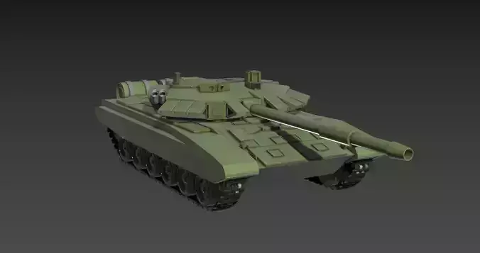 T-90A military tank 3D model