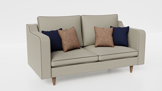 Sofa Set Low-poly 3D model