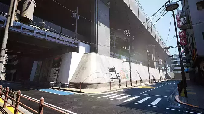 Tokyo street Part 1 Low-poly 3D model