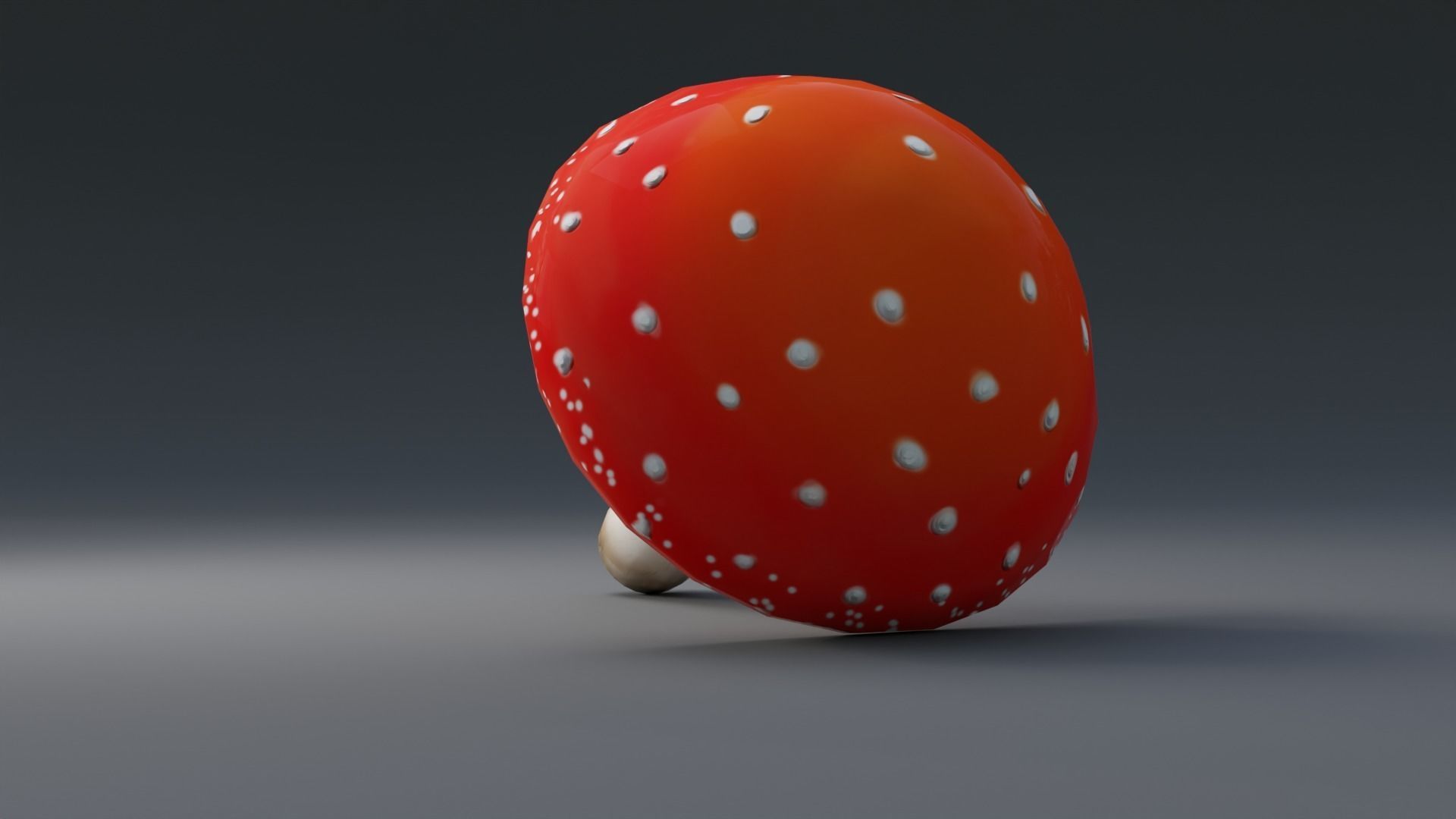 Mushroom Amanita Low-poly 3D model_3