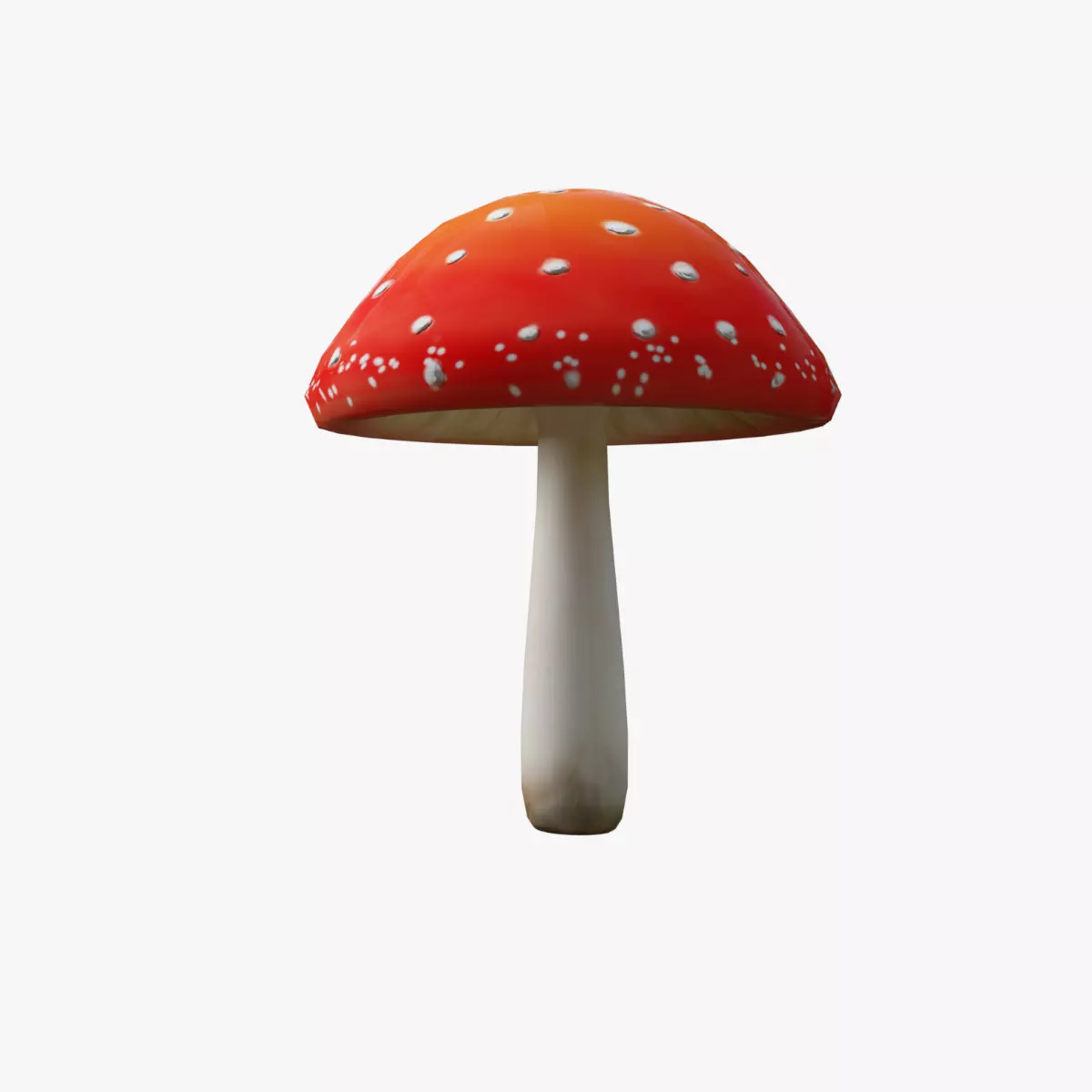 Mushroom Amanita Low-poly 3D model_0