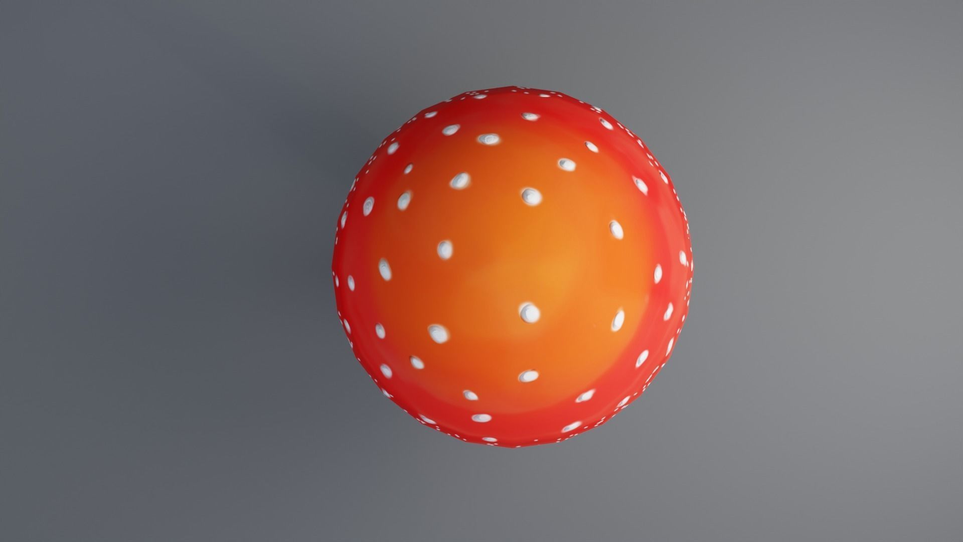 Mushroom Amanita Low-poly 3D model_4