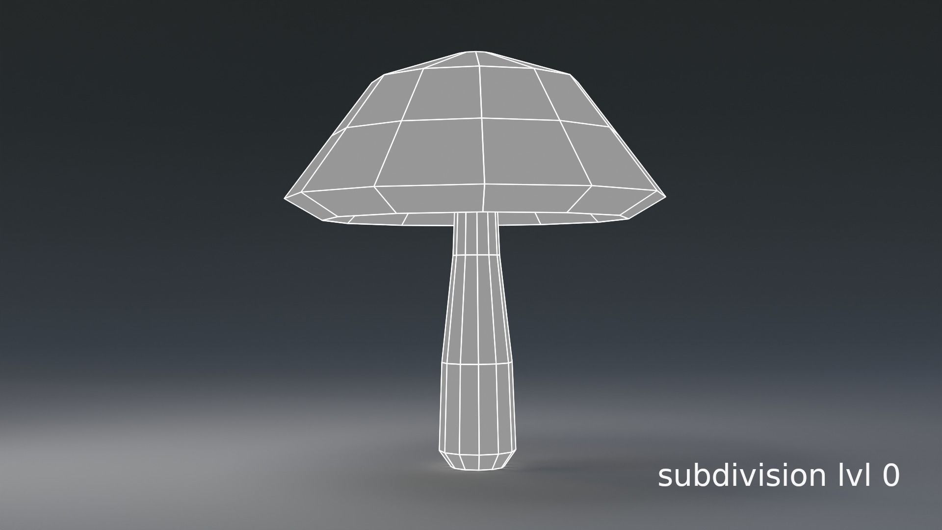 Mushroom Amanita Low-poly 3D model_6