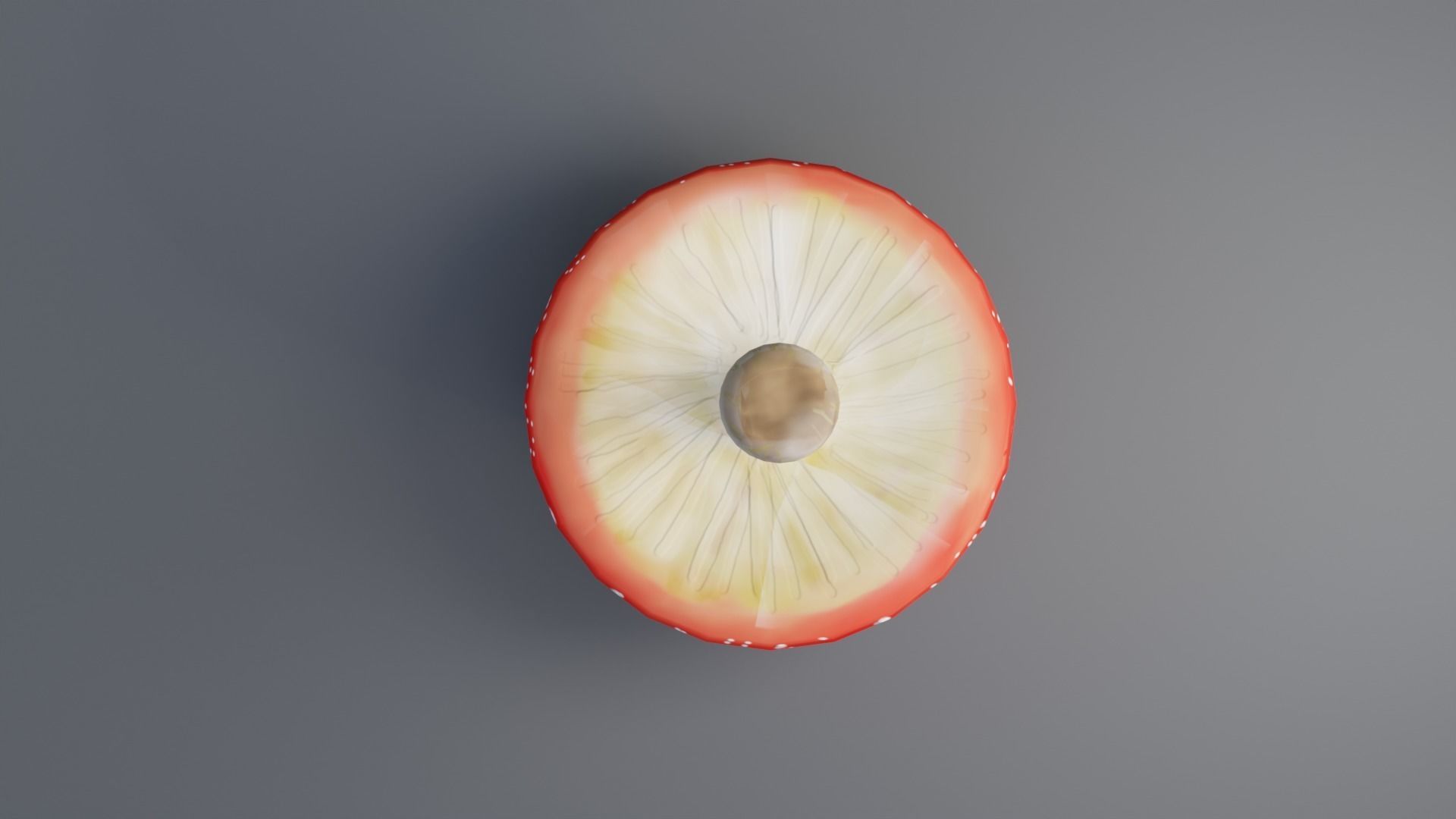 Mushroom Amanita Low-poly 3D model_5