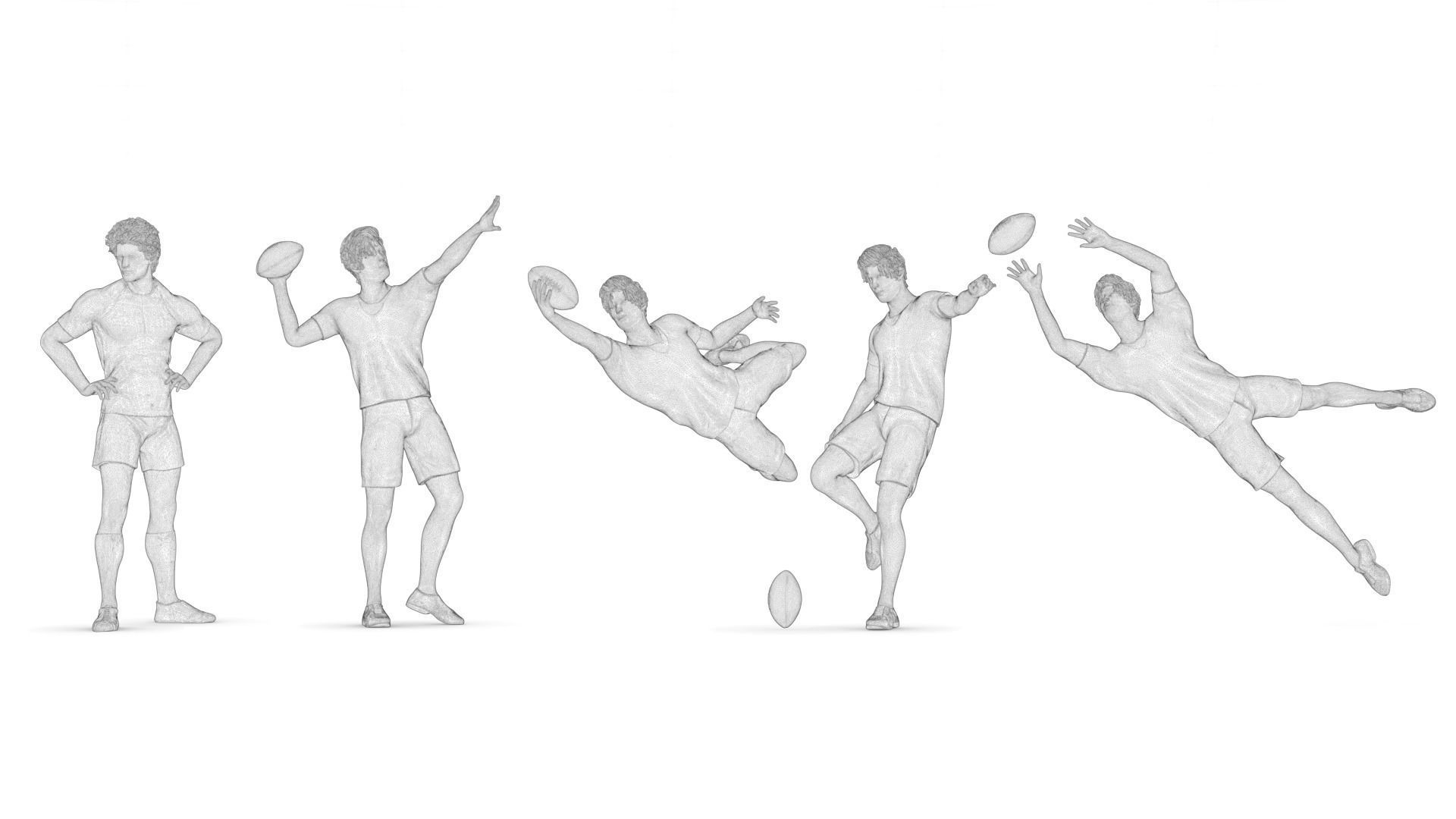 Rugby Poses 01  3D print model_8