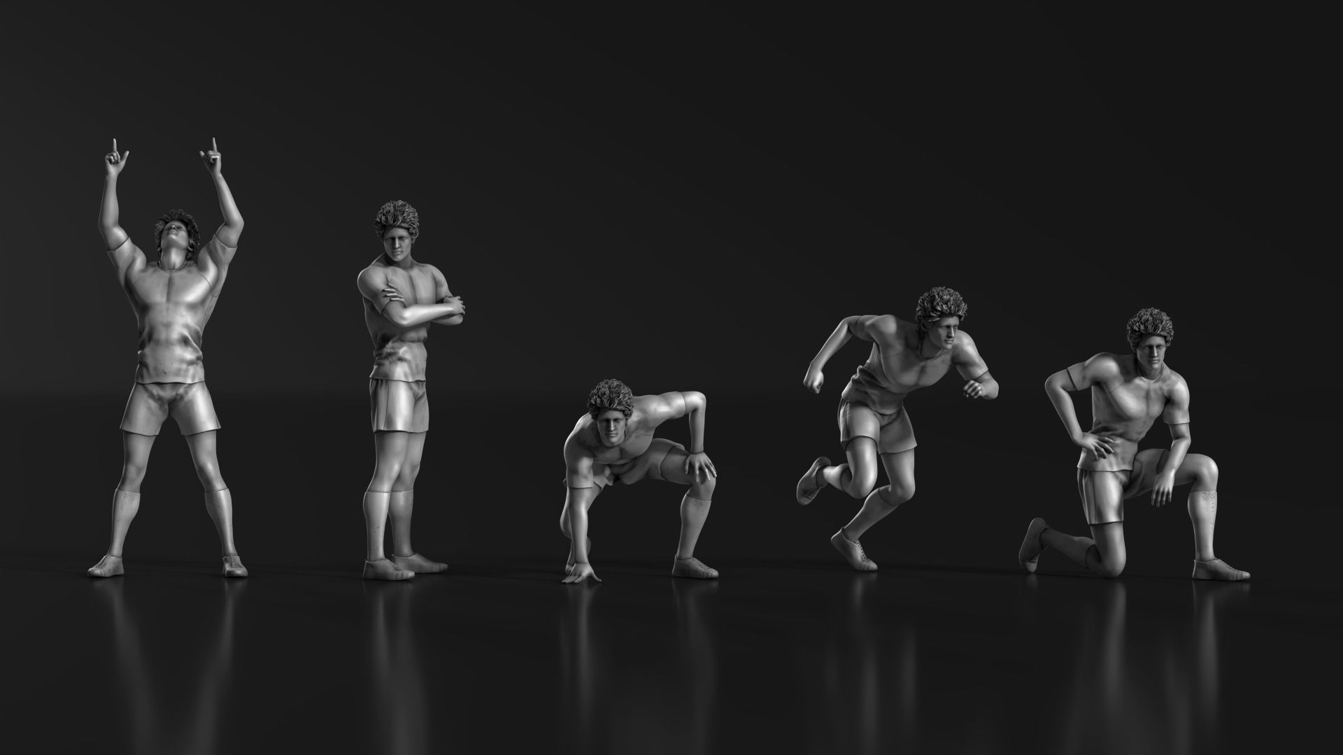 Rugby Poses 01  3D print model_3