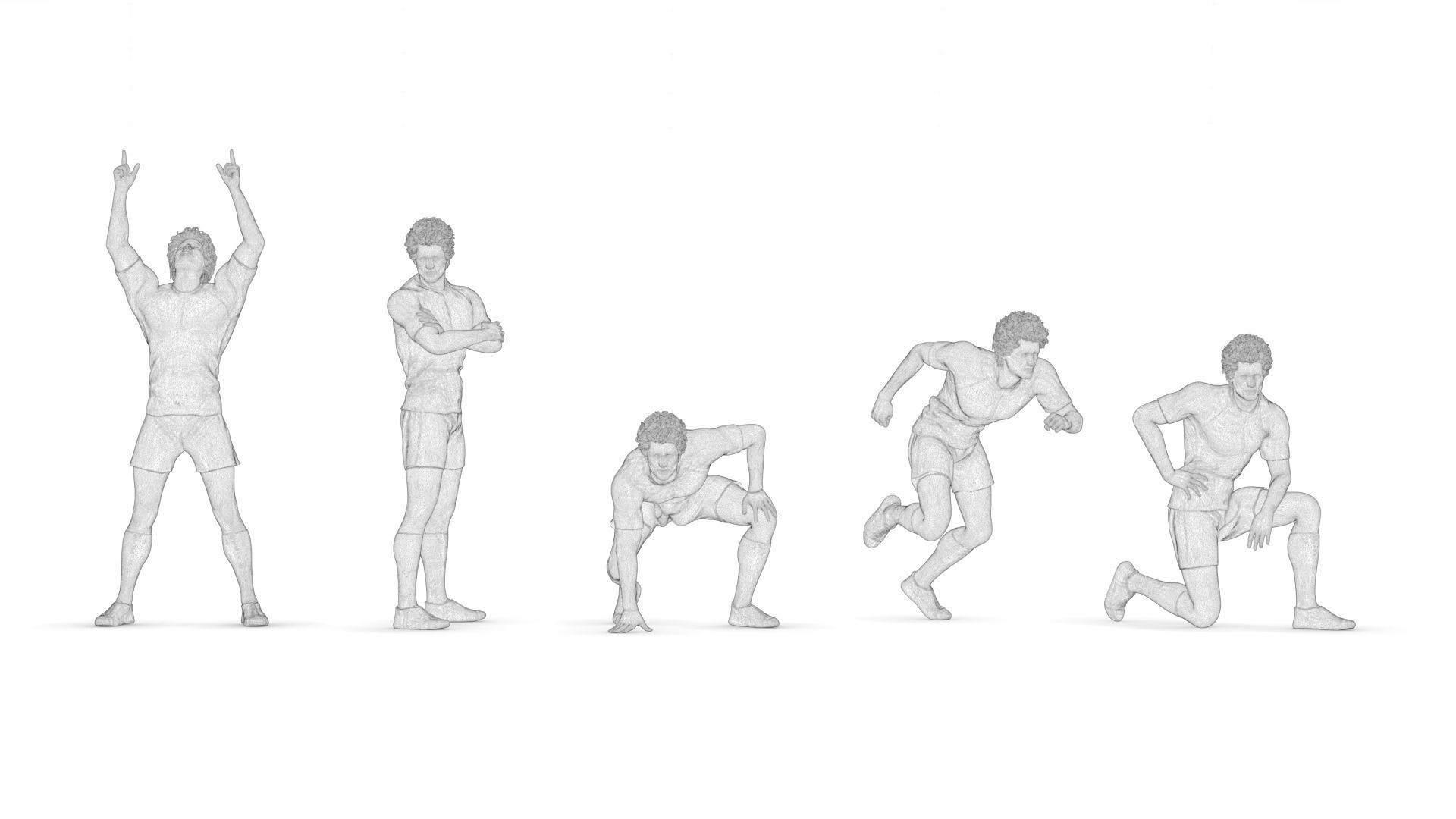 Rugby Poses 01  3D print model_7