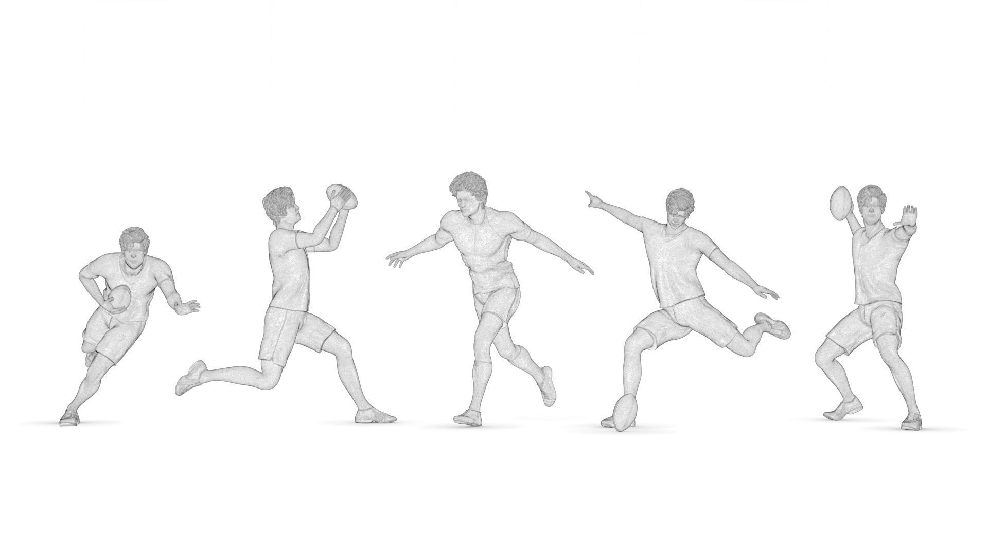 Rugby Poses 01  3D print model_9