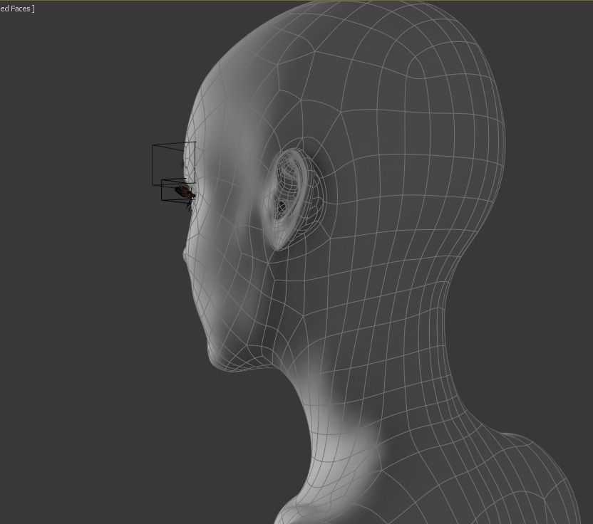 Woman nude with high heels Low-poly 3D model_40