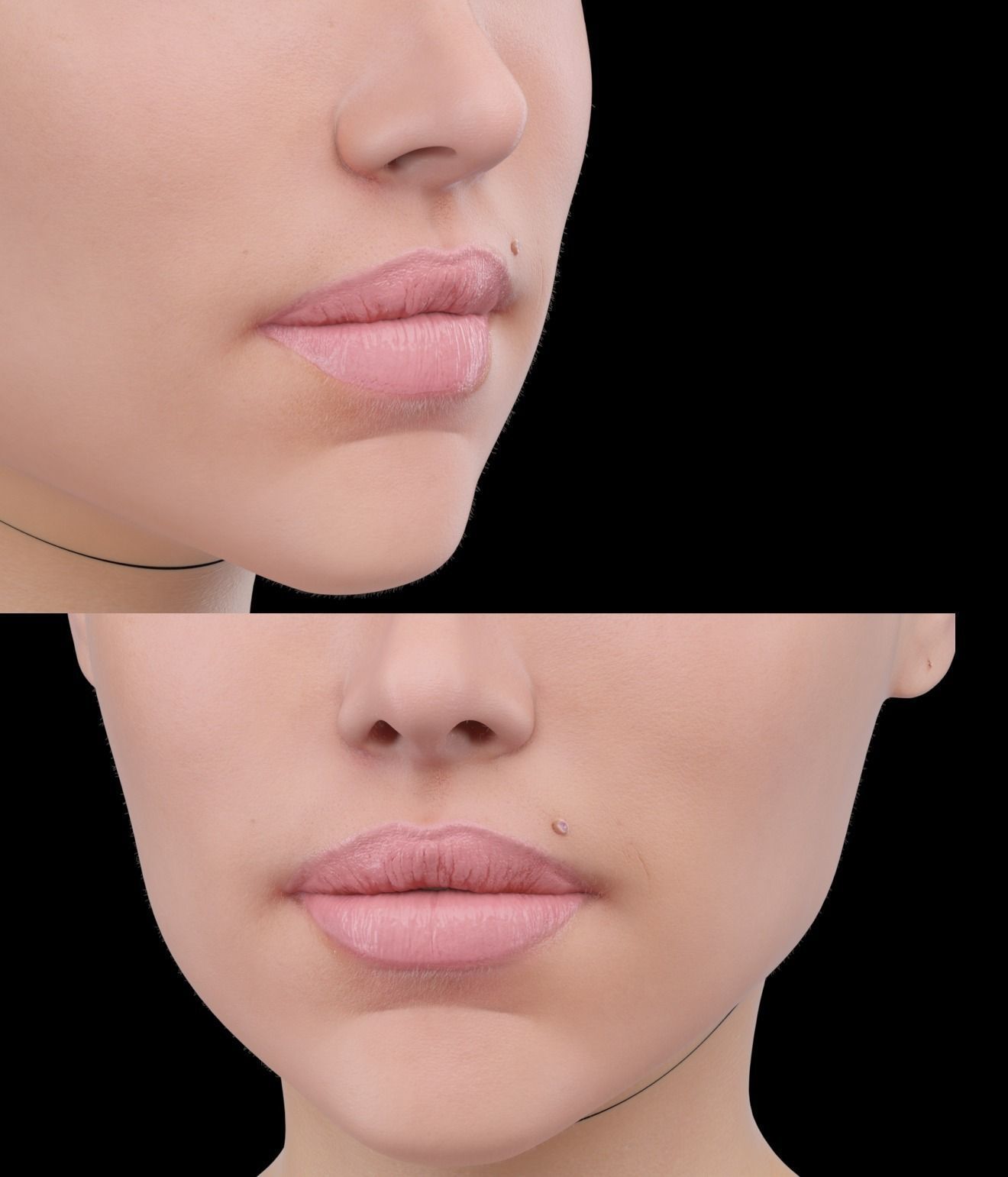 Woman nude with high heels Low-poly 3D model_37