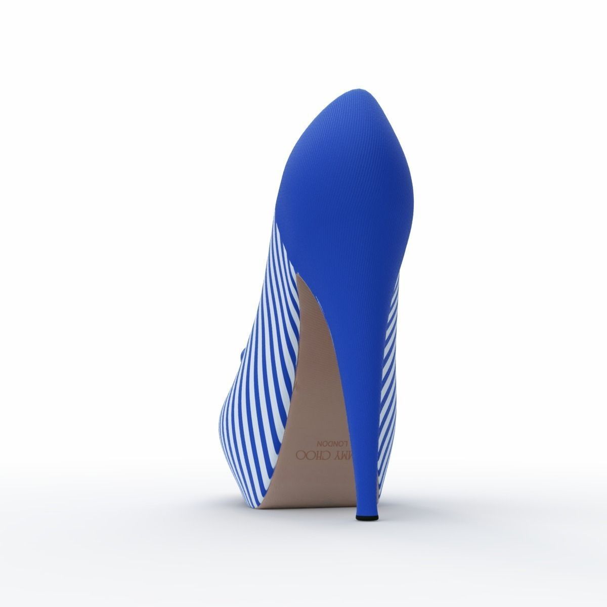Woman nude with high heels Low-poly 3D model_36