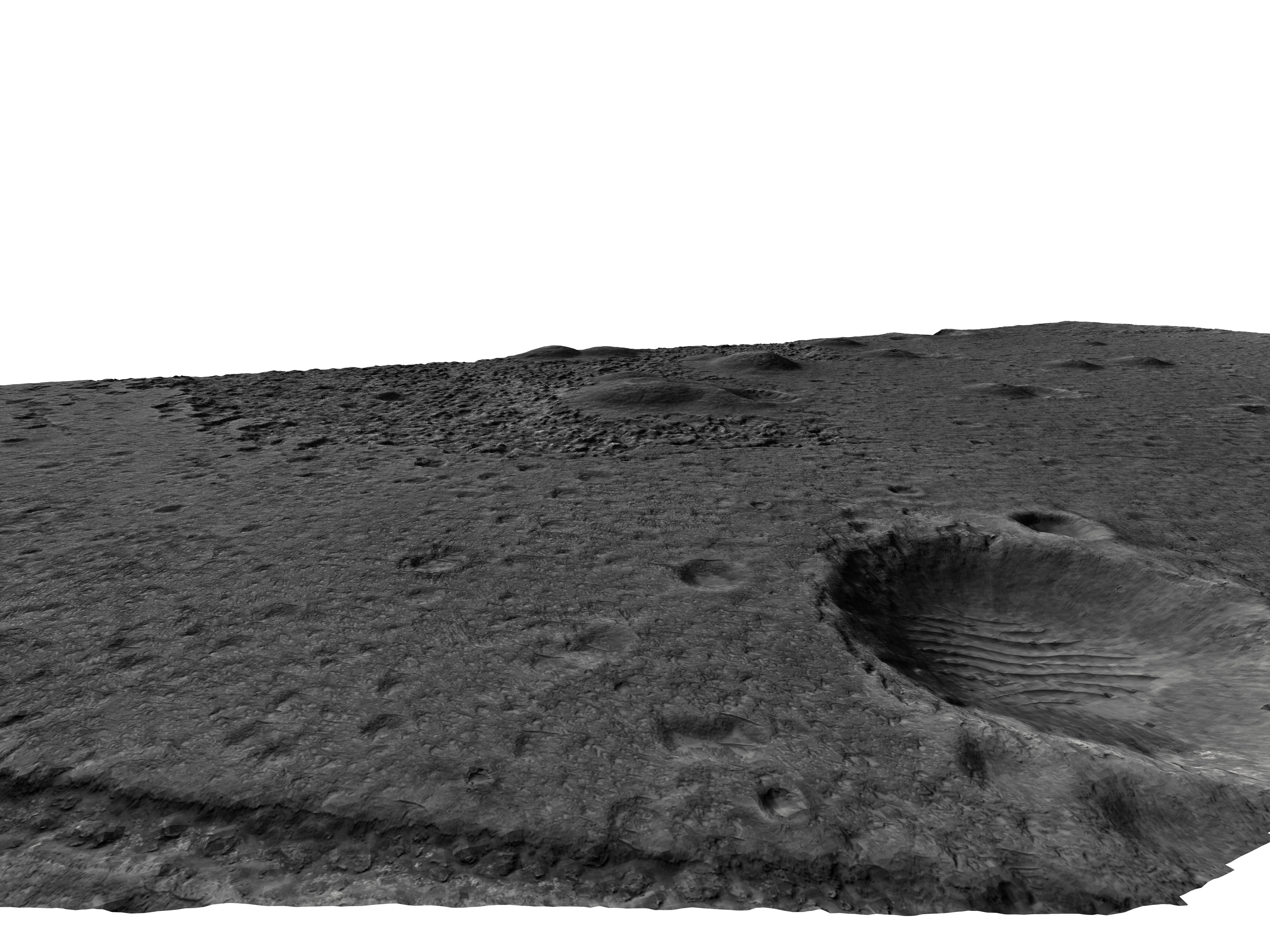 MARS VR - Cones on Crater Floor in Terra Sirenum 3D model_2