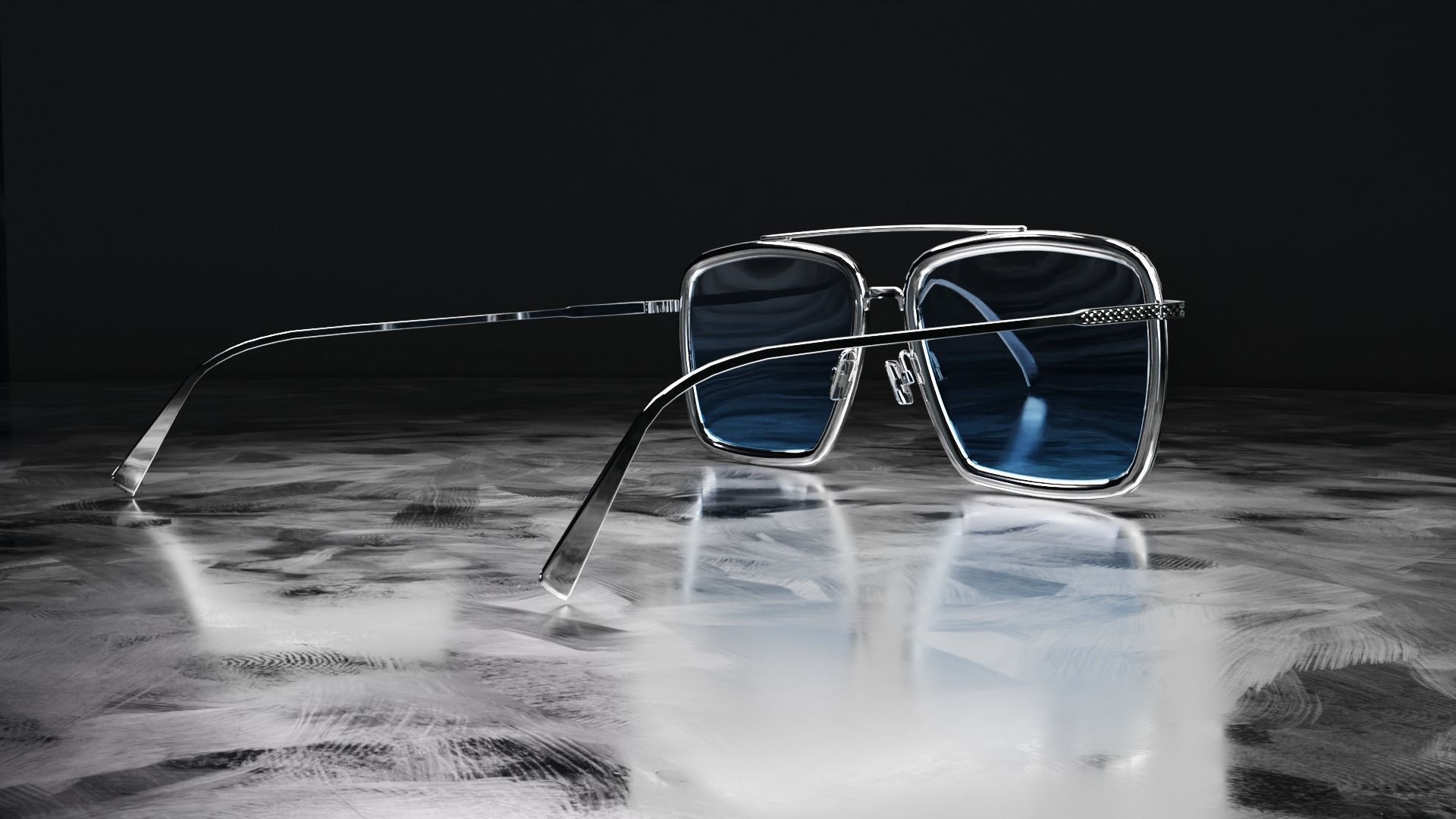 Sci Fi Glasses Iron man Edith 3D model_3