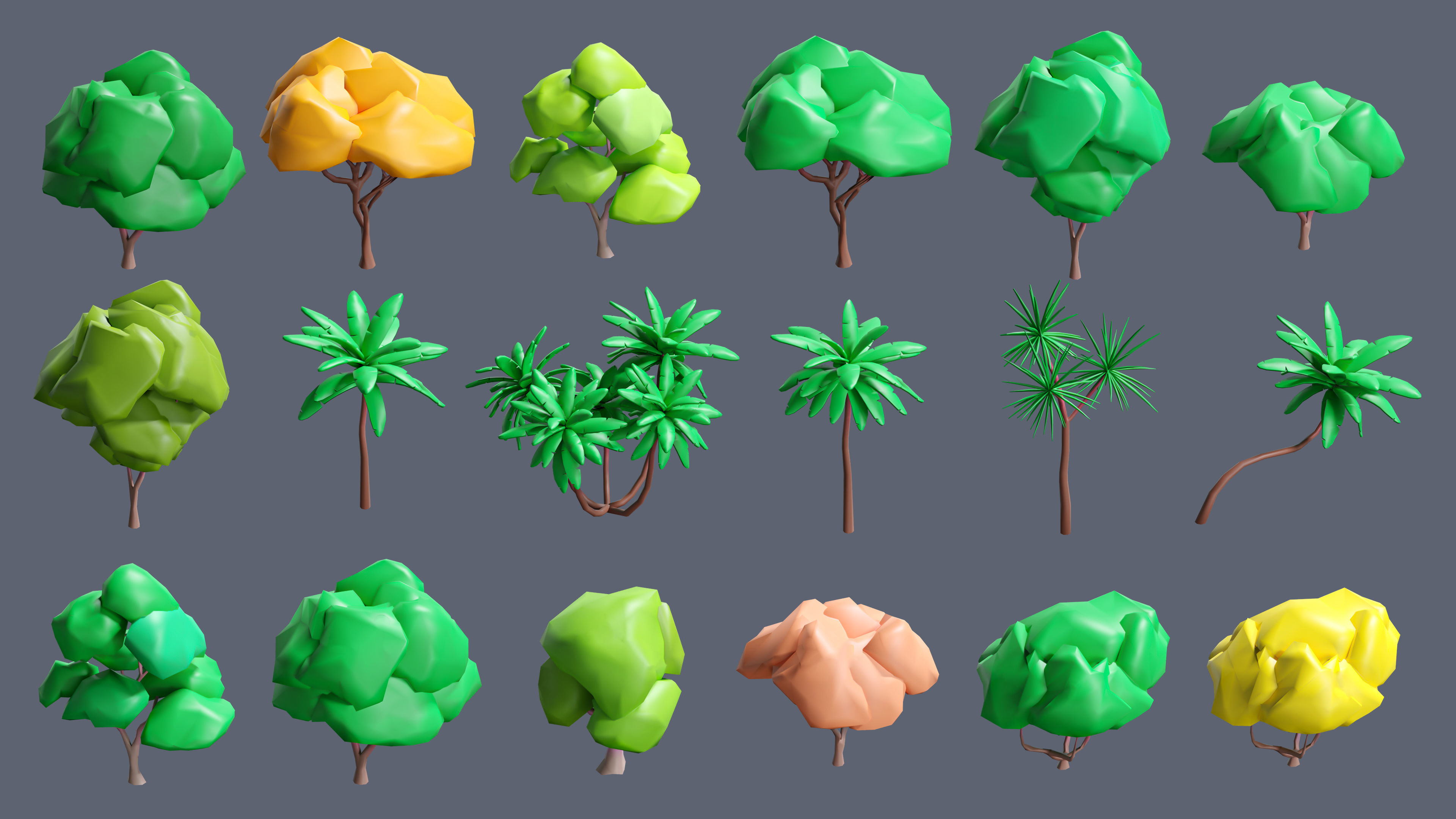 Amusement Park Low-poly 3D model_35