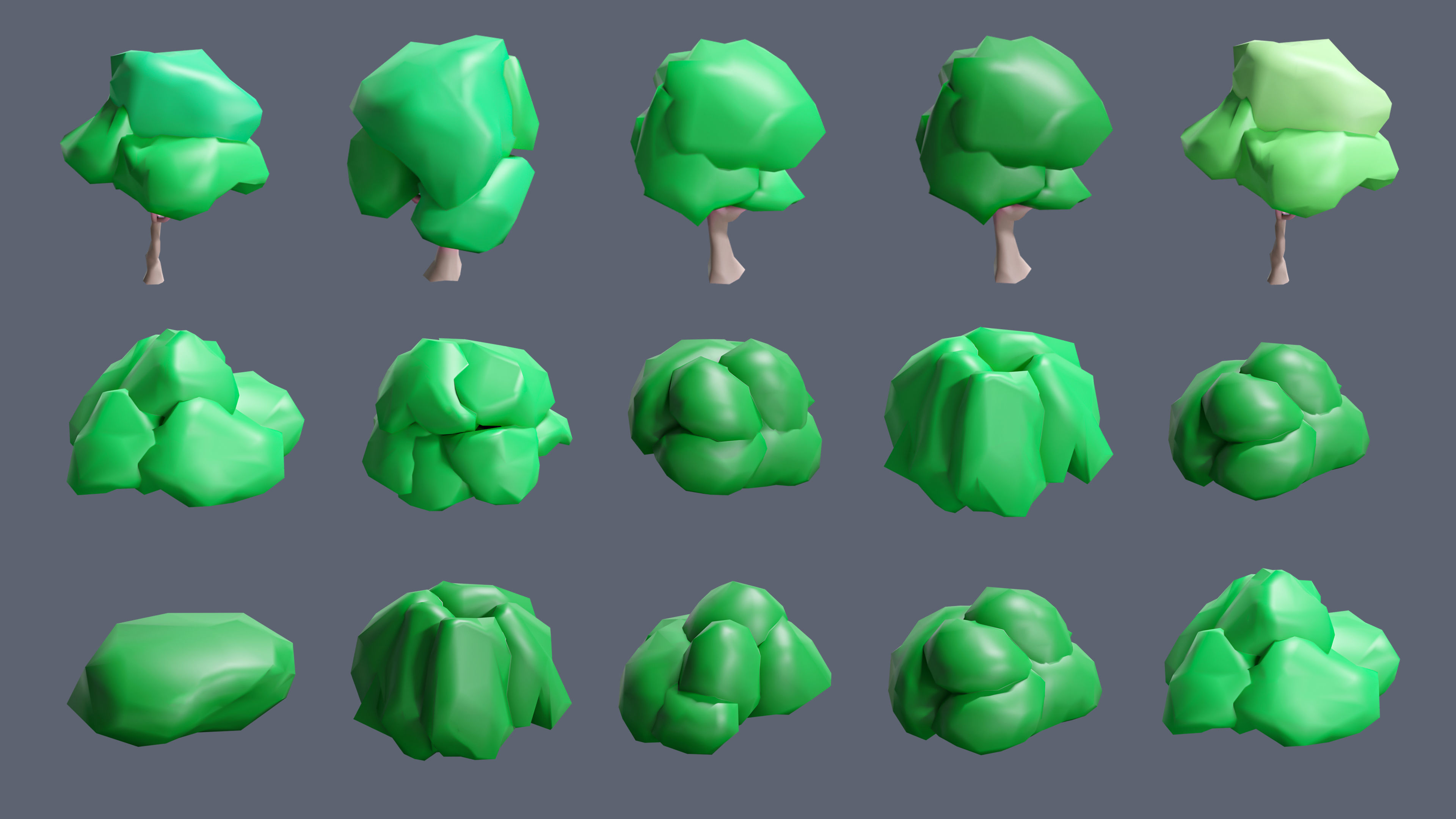 Amusement Park Low-poly 3D model_36