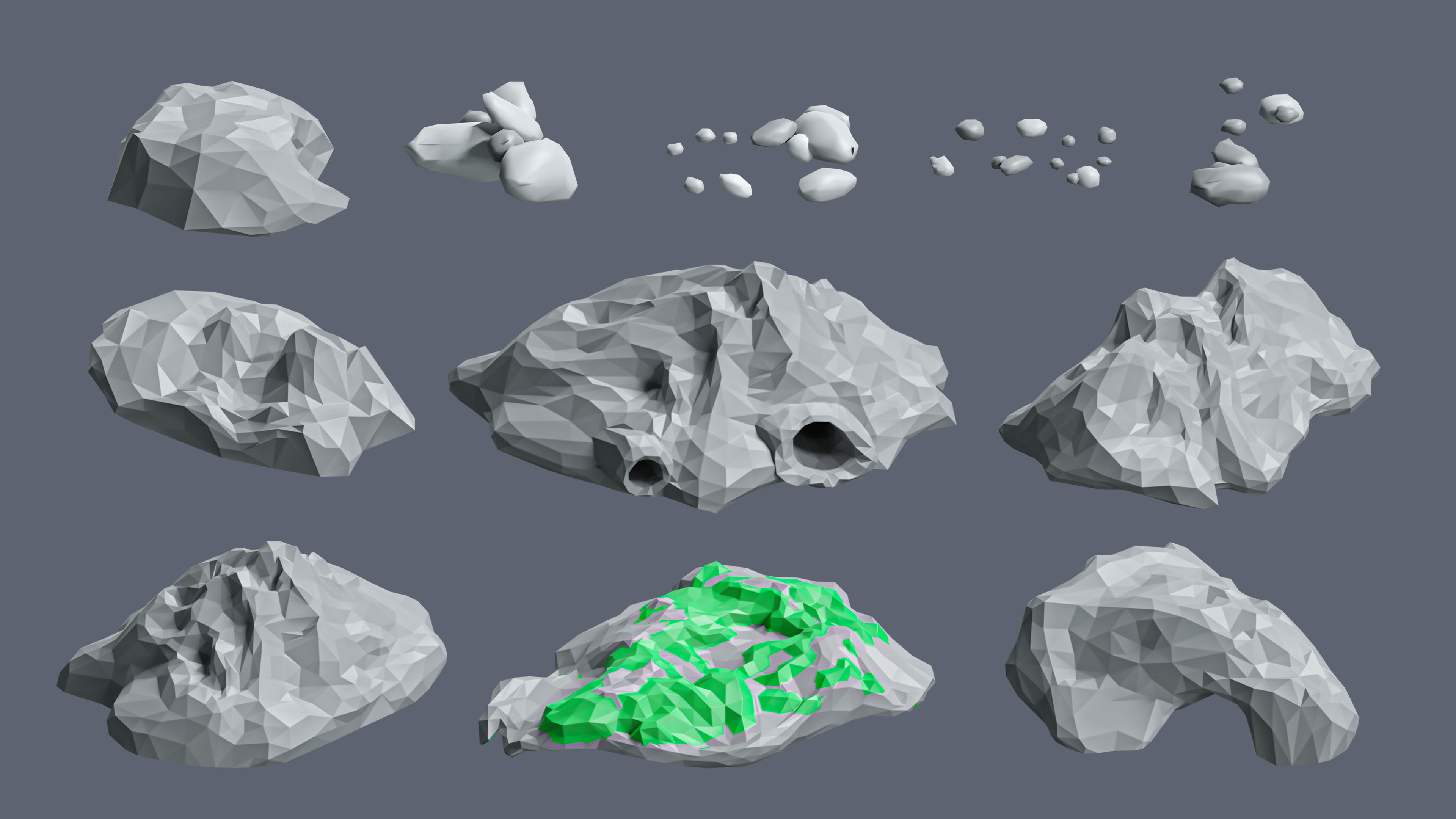 Amusement Park Low-poly 3D model_39