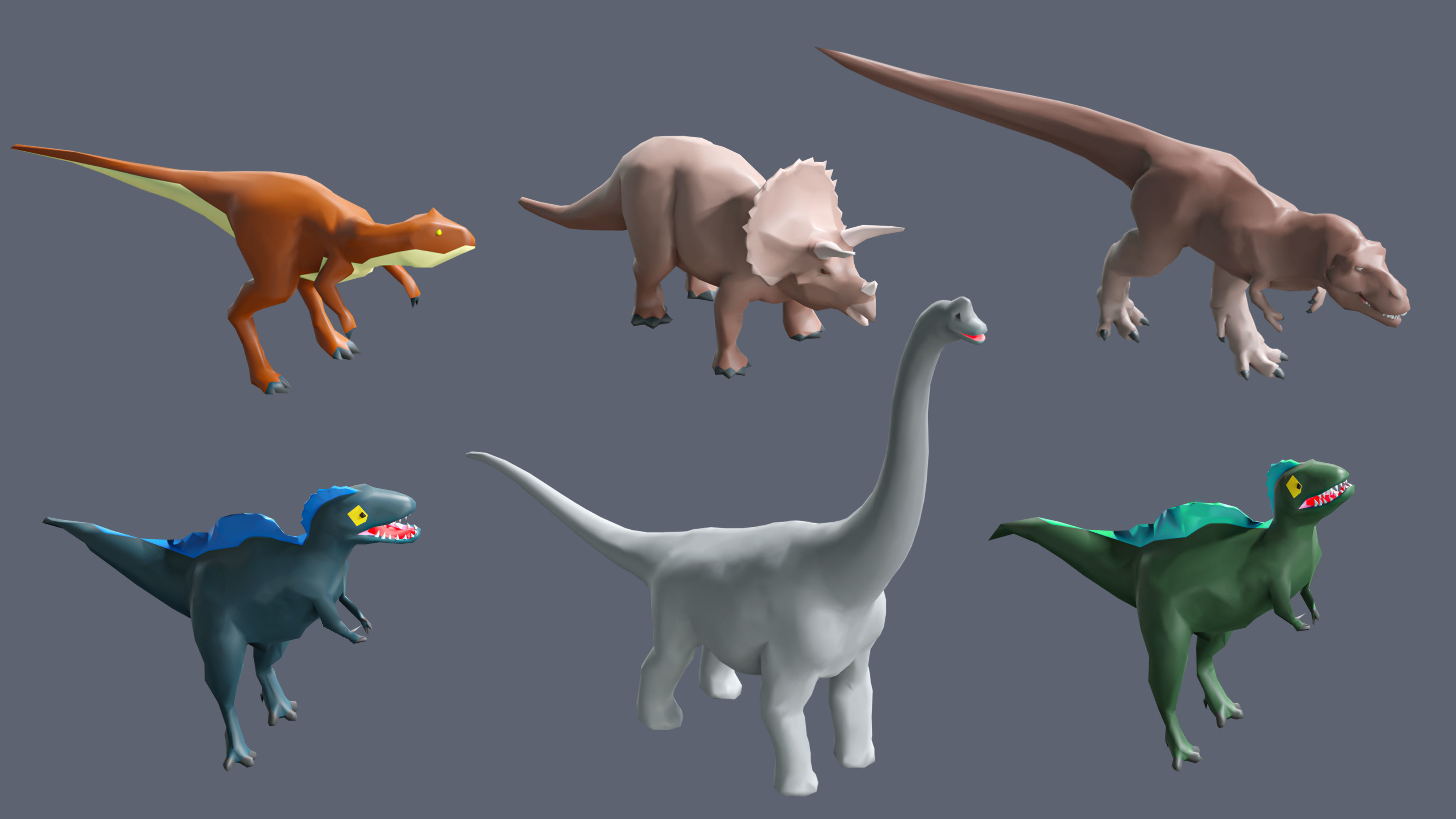 Amusement Park Low-poly 3D model_33