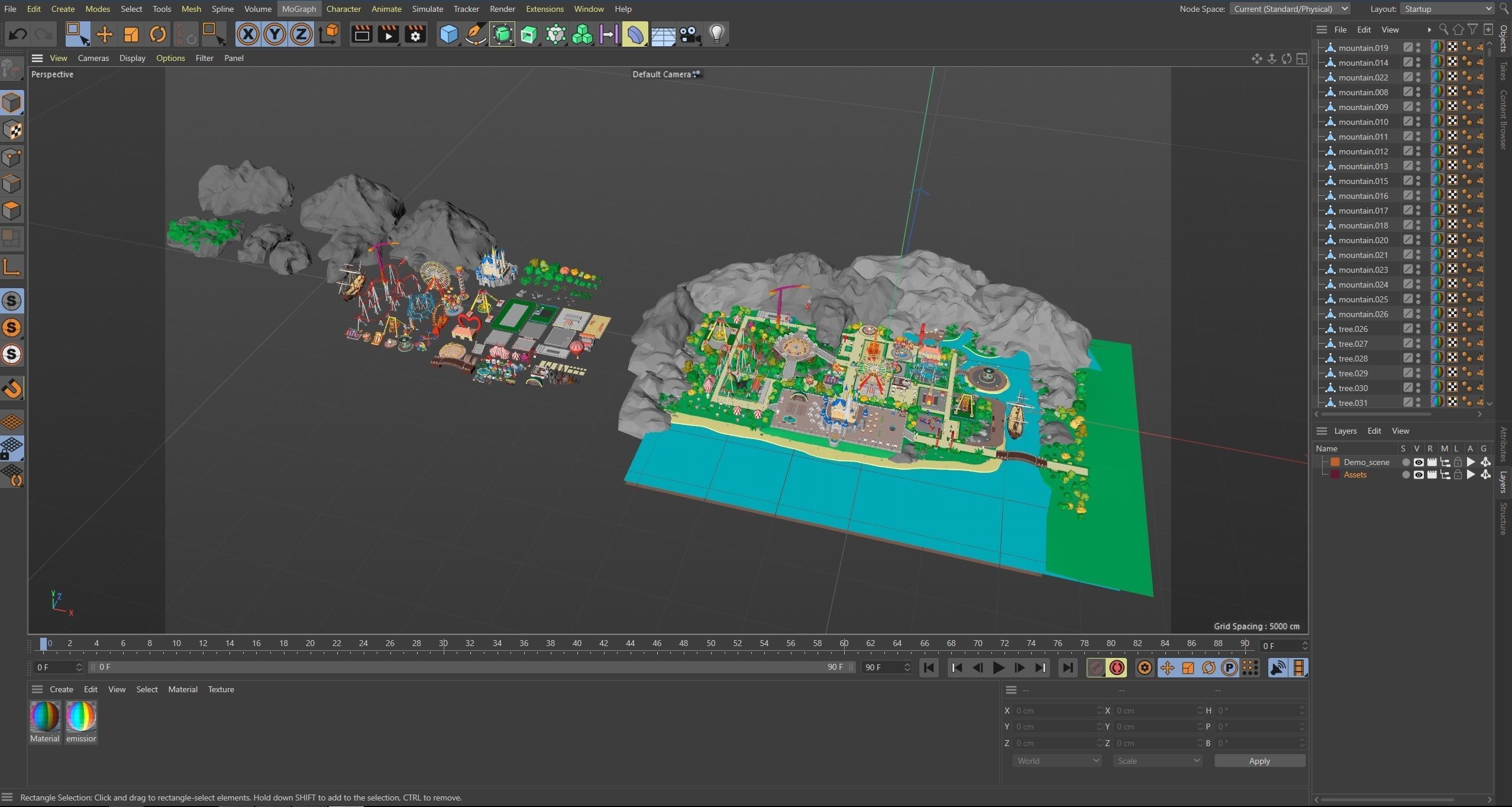 Amusement Park Low-poly 3D model_47
