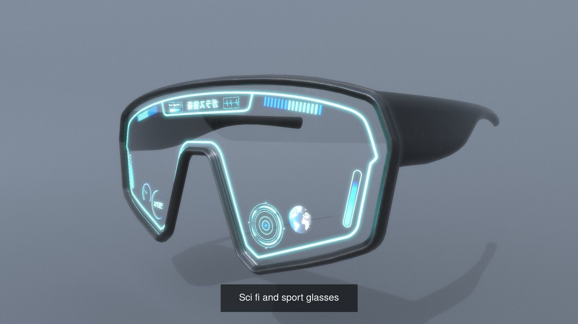 Sci fi glasses and helmet pack x17 3D Model Collection_11