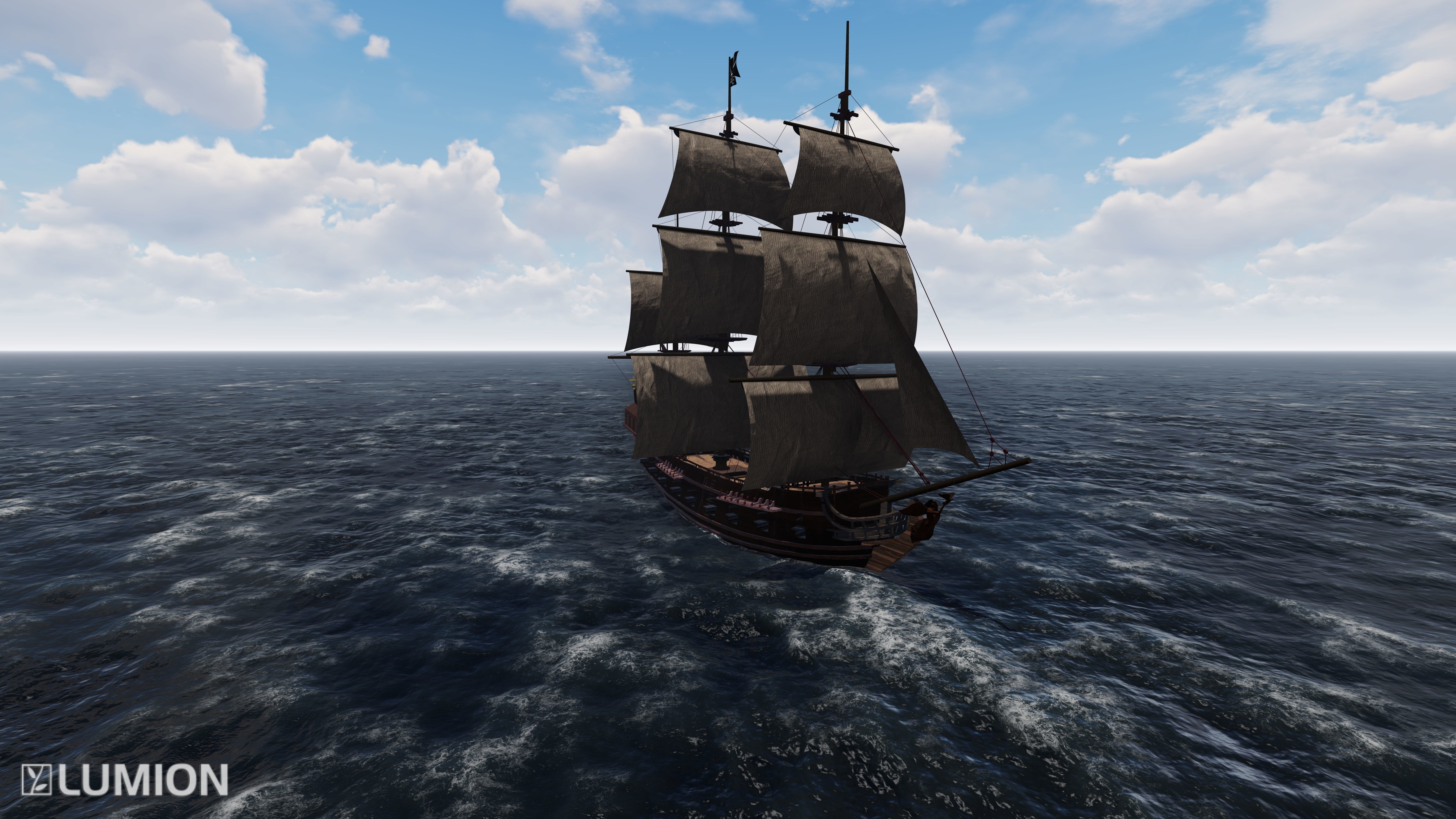 BlackPearl Ship 3D Model 3D print model_3