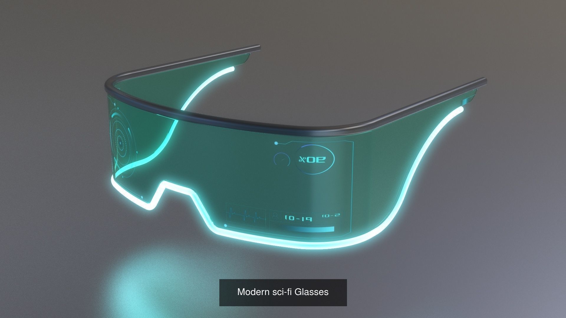Military sci-fi helmet glasses and VR pack x3 3D Model Collection_2